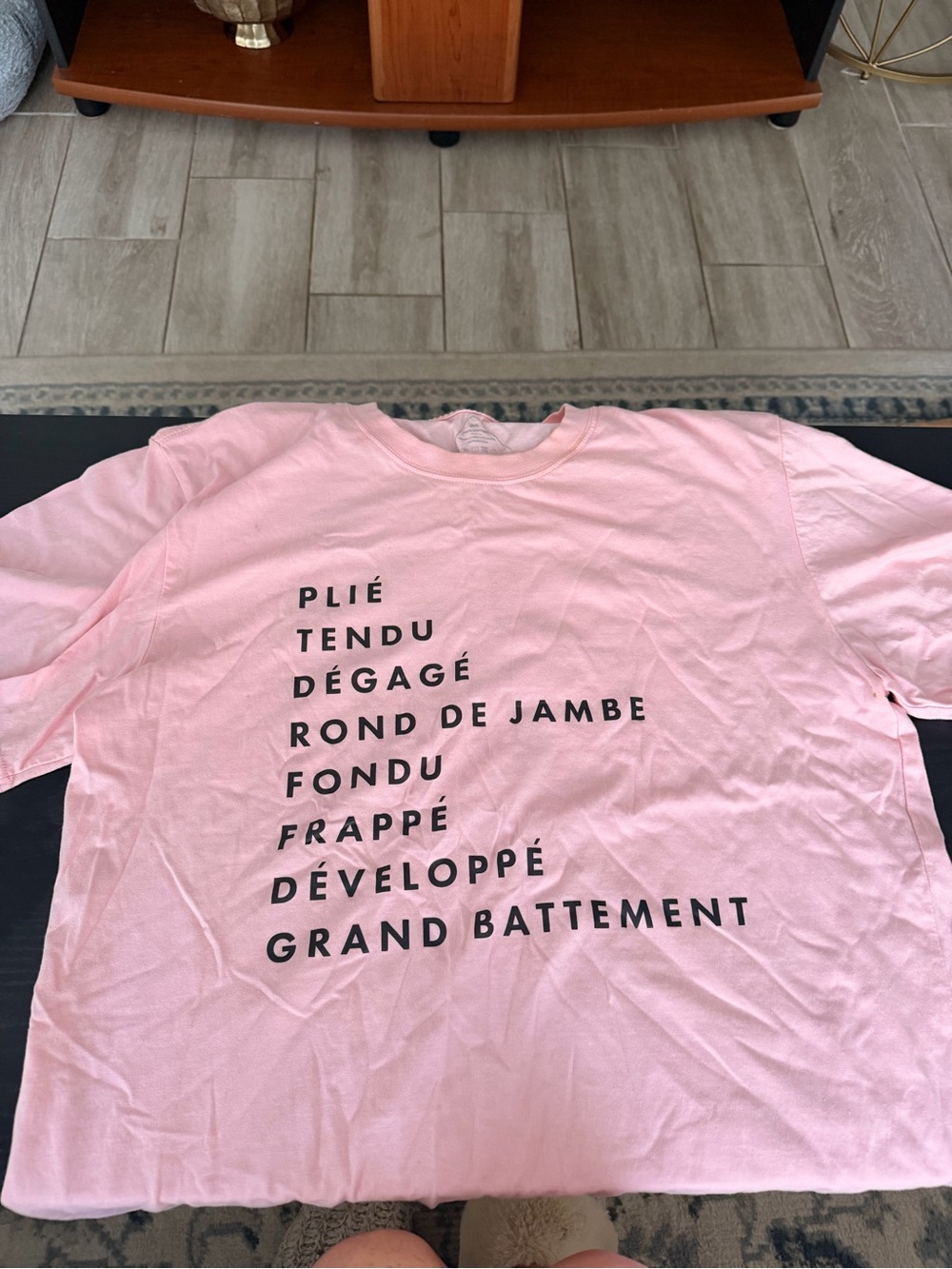 Pink Graphic Ballet Terminology Tee
